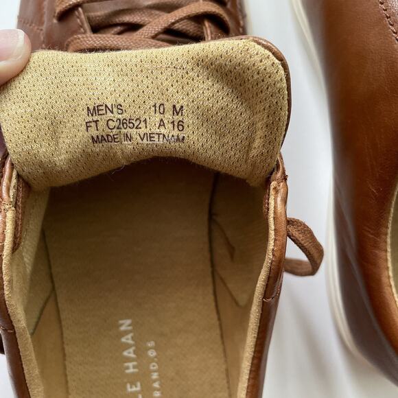 Cole Haan Grand OS Men's Sz 10 Brown Leather Lace Up Shoes Sneaker Casual EUC - Picture 5 of 10